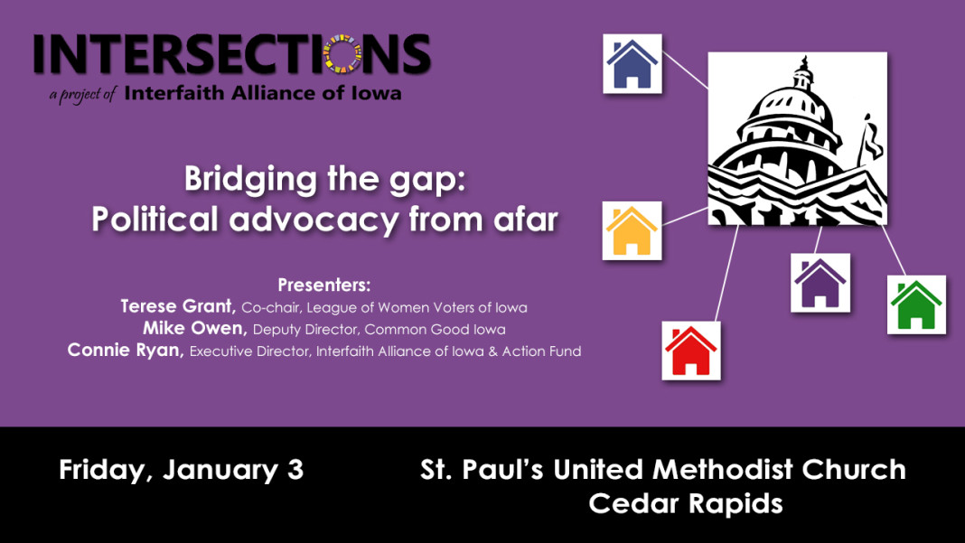 Intersections meets the first Friday of each month in Cedar Rapids