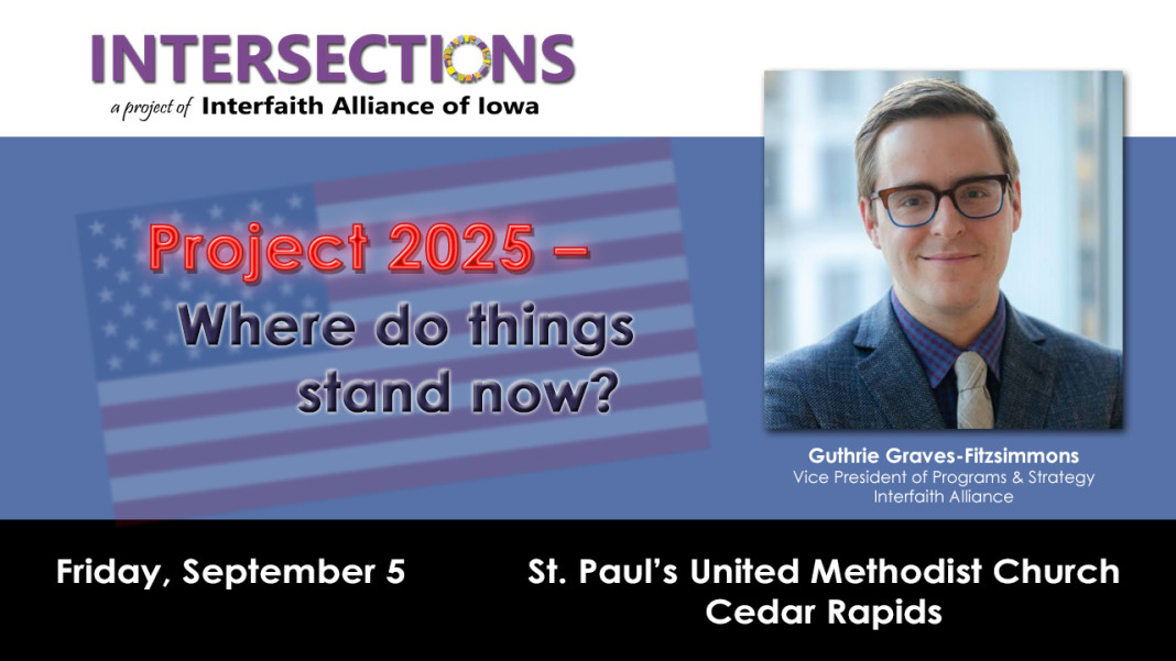 Intersections meets the first Friday of each month in Cedar Rapids