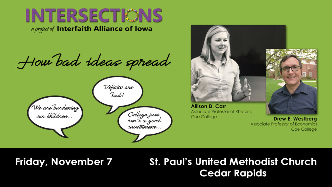 Intersections meets the first Friday of each month in Cedar Rapids