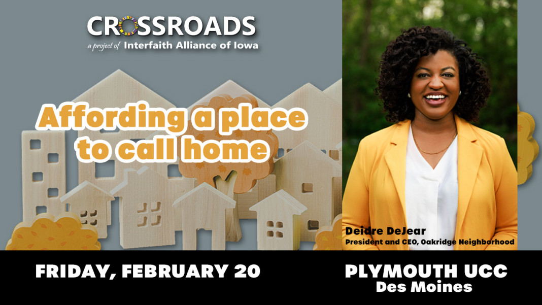 Crossroads meets the third Friday of each month in Des Moines